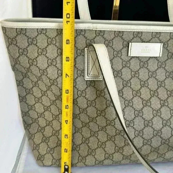 Authentic Gucci Gg Monogram Tote Bag Beige/Cream Medium - Picture 4 of 15